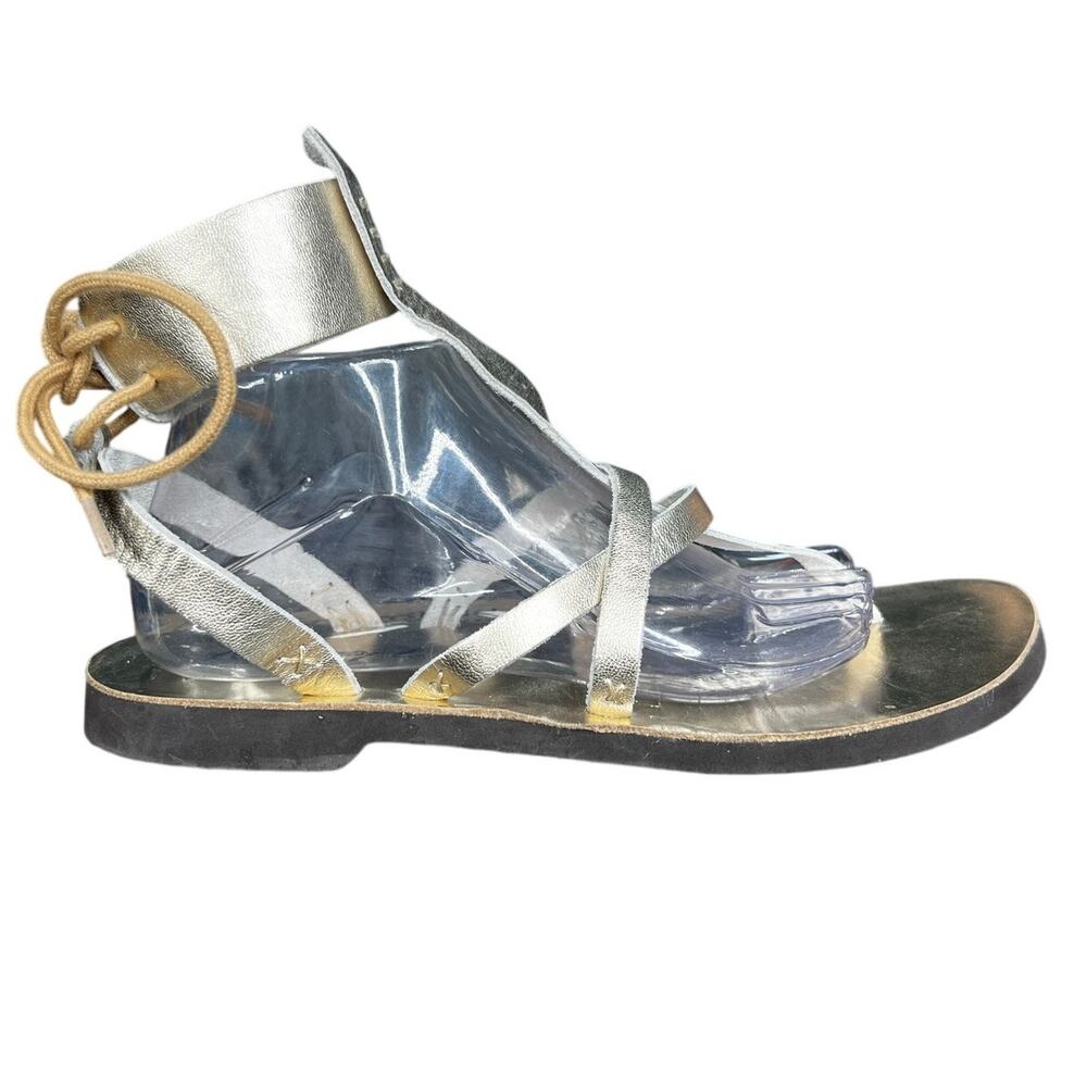 Free People Women’s Vacation Day Wrap Gold Sandals Size 41 US 10